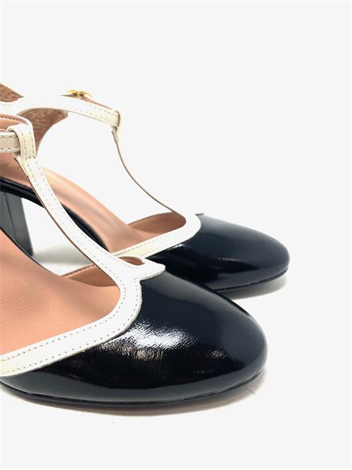 Damen Pumps aus Lackleder IL LACCIO | 2883NAPLAKNERO+CREMA